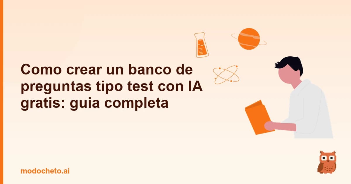 Portada ilustrada del artículo sobre banco de preguntas IA