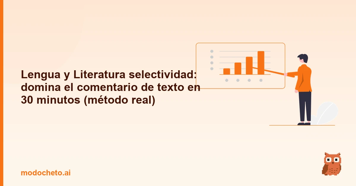 Lengua y Literatura selectividad: domina el comentario de texto en 30 minutos (método real)