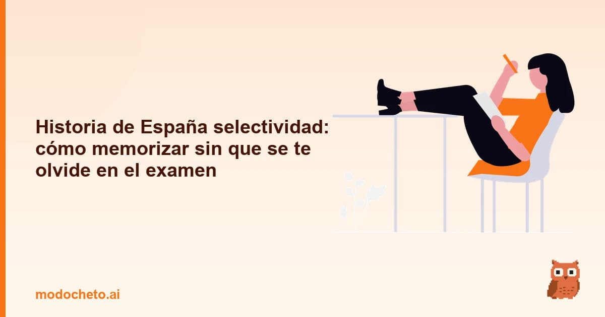 Portada ilustrada del artículo sobre Historia de España selectividad