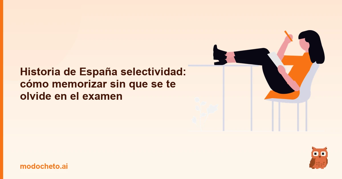 Portada ilustrada del artículo sobre Historia de España selectividad