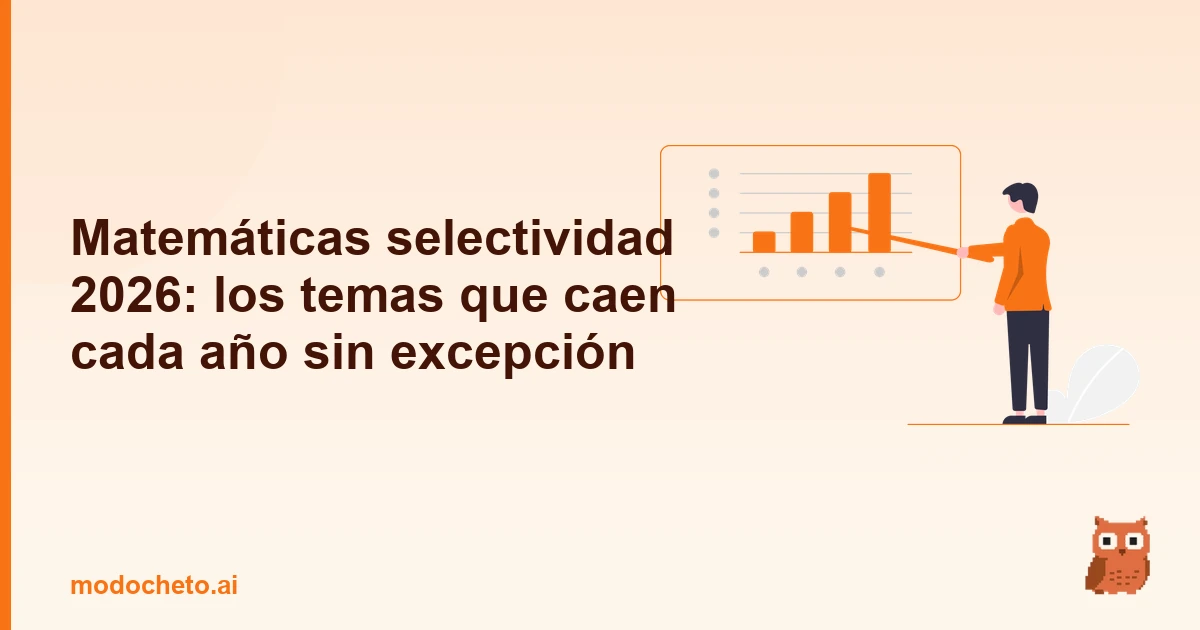 Portada ilustrada del artículo sobre Matemáticas Selectividad