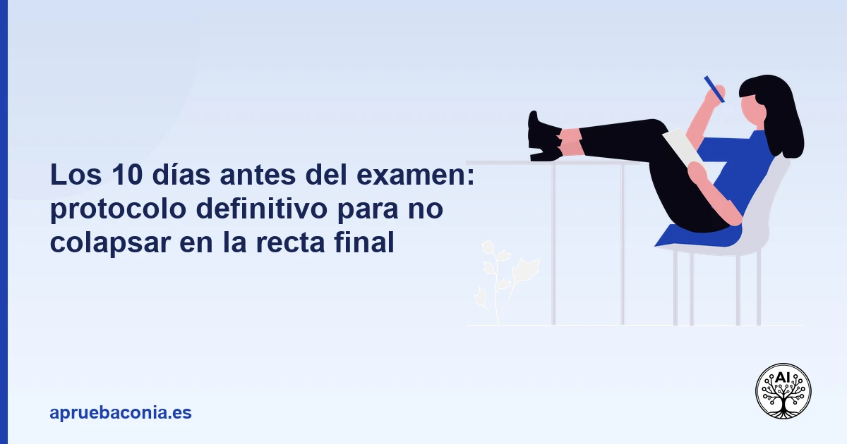 Portada ilustrada del artículo sobre 10 días antes del examen