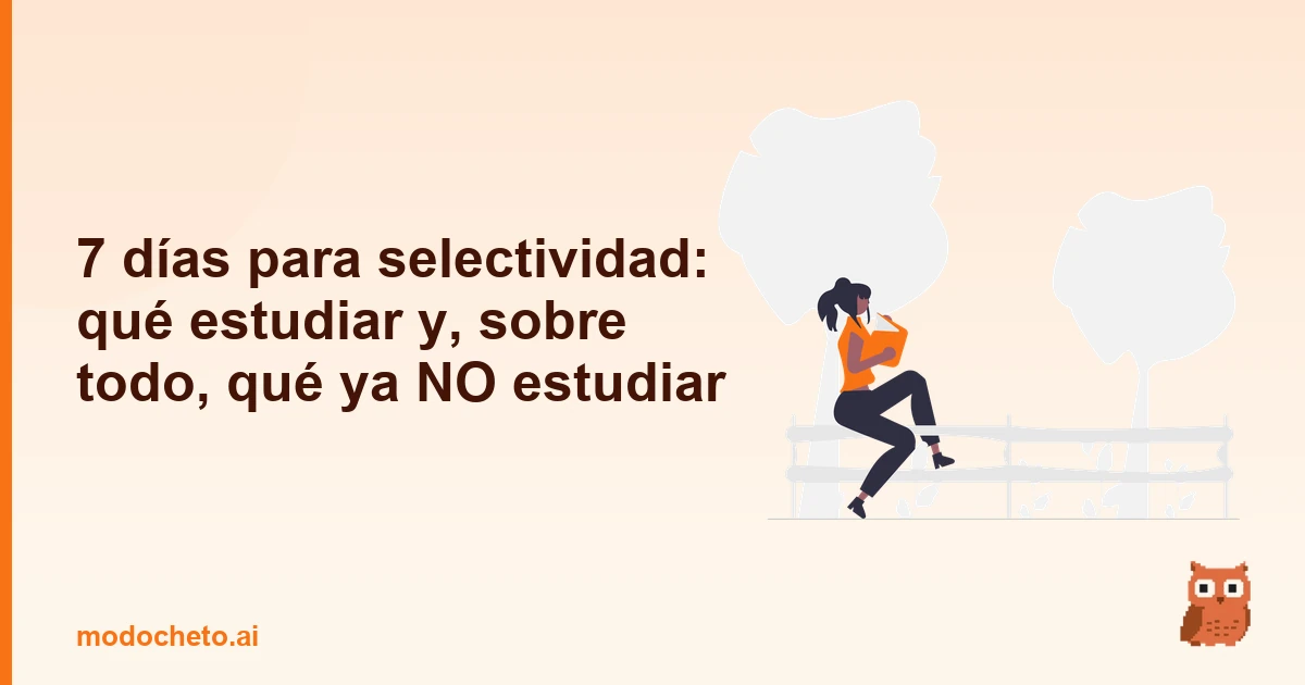Portada ilustrada del artículo sobre 7 días para selectividad