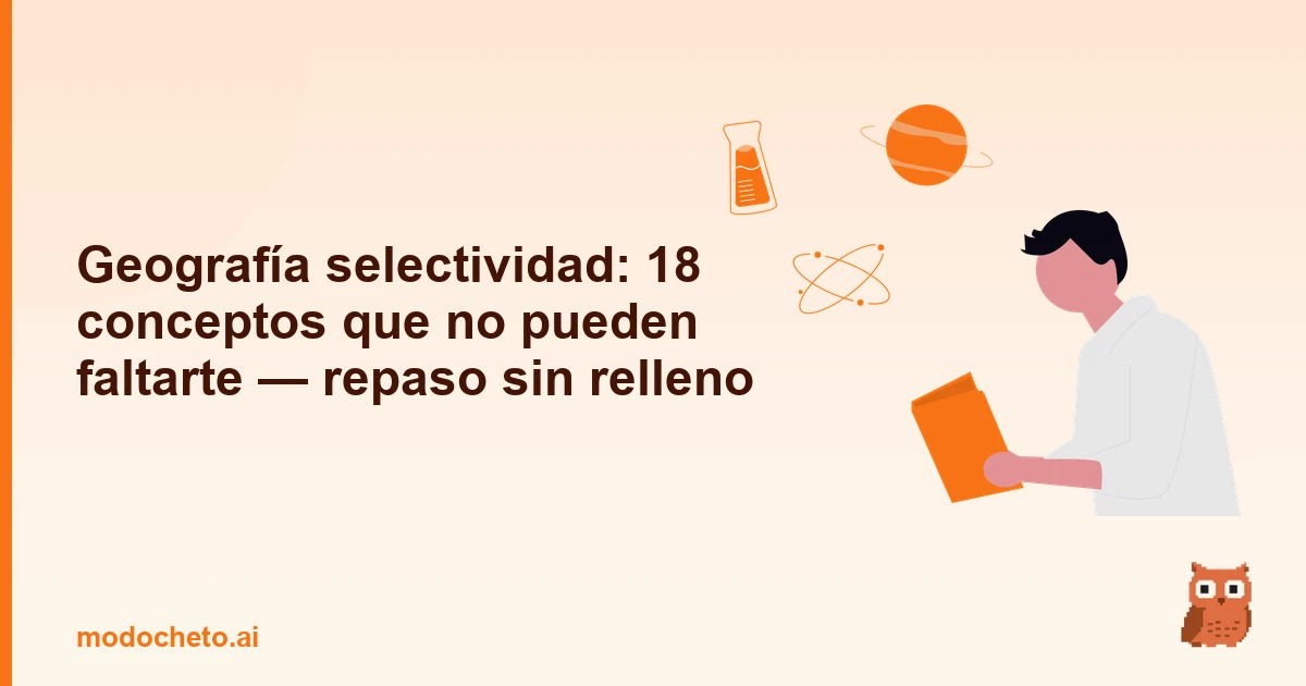 Portada ilustrada del artículo sobre Geografía selectividad