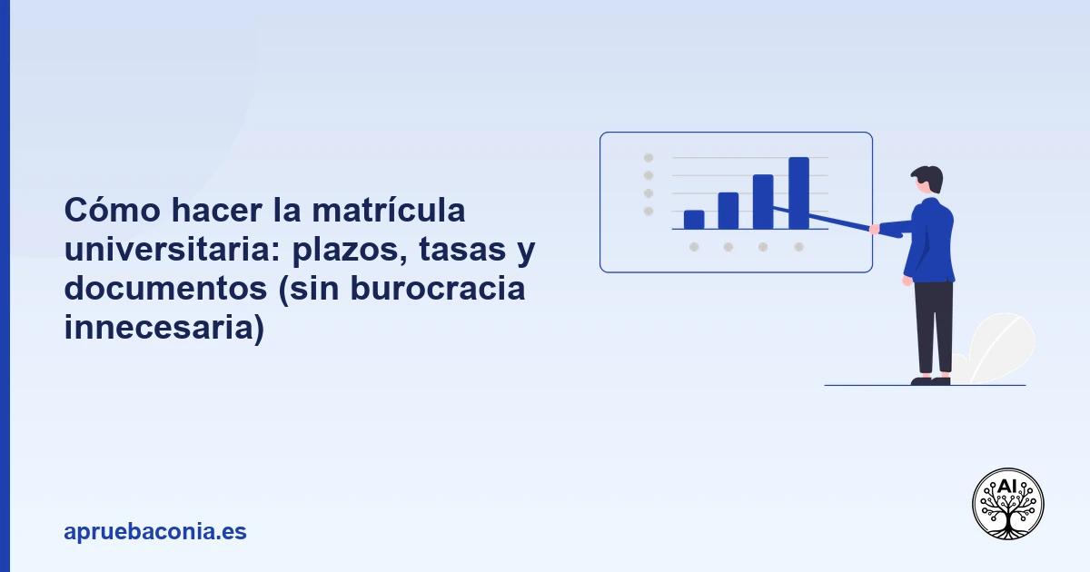 Portada ilustrada del artículo sobre matrícula universitaria 2026