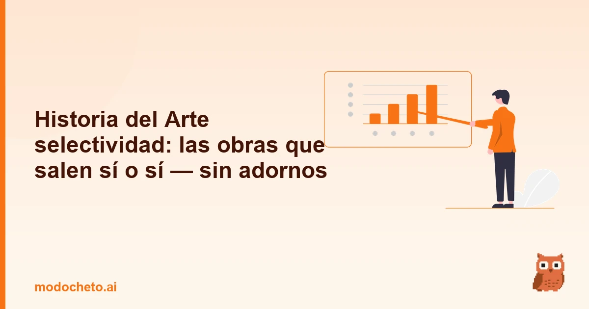 Portada ilustrada del artículo sobre obras Historia Arte selectividad