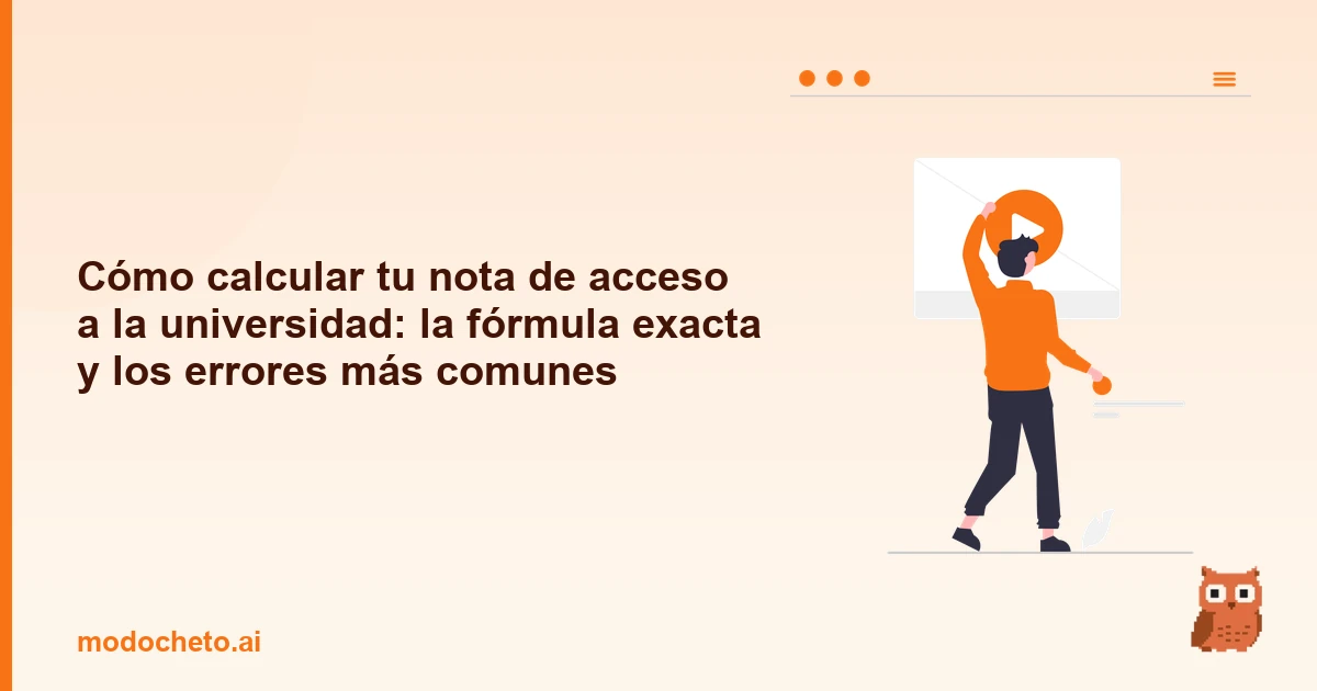 Portada ilustrada del artículo sobre calcular nota acceso universidad