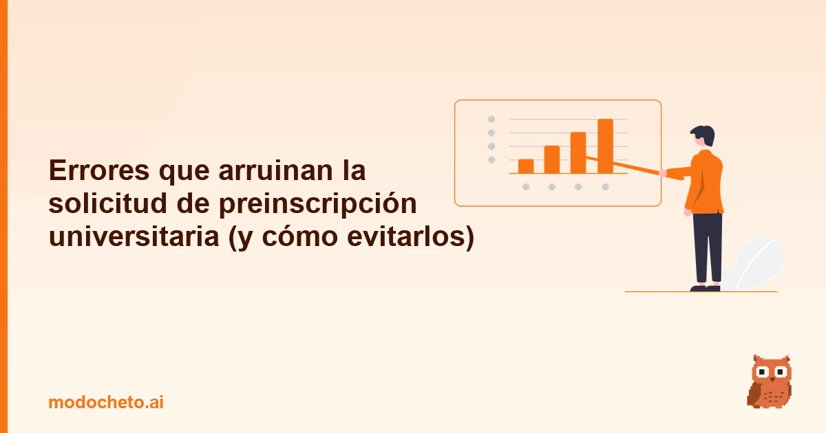 Portada ilustrada del artículo sobre errores preinscripción universitaria