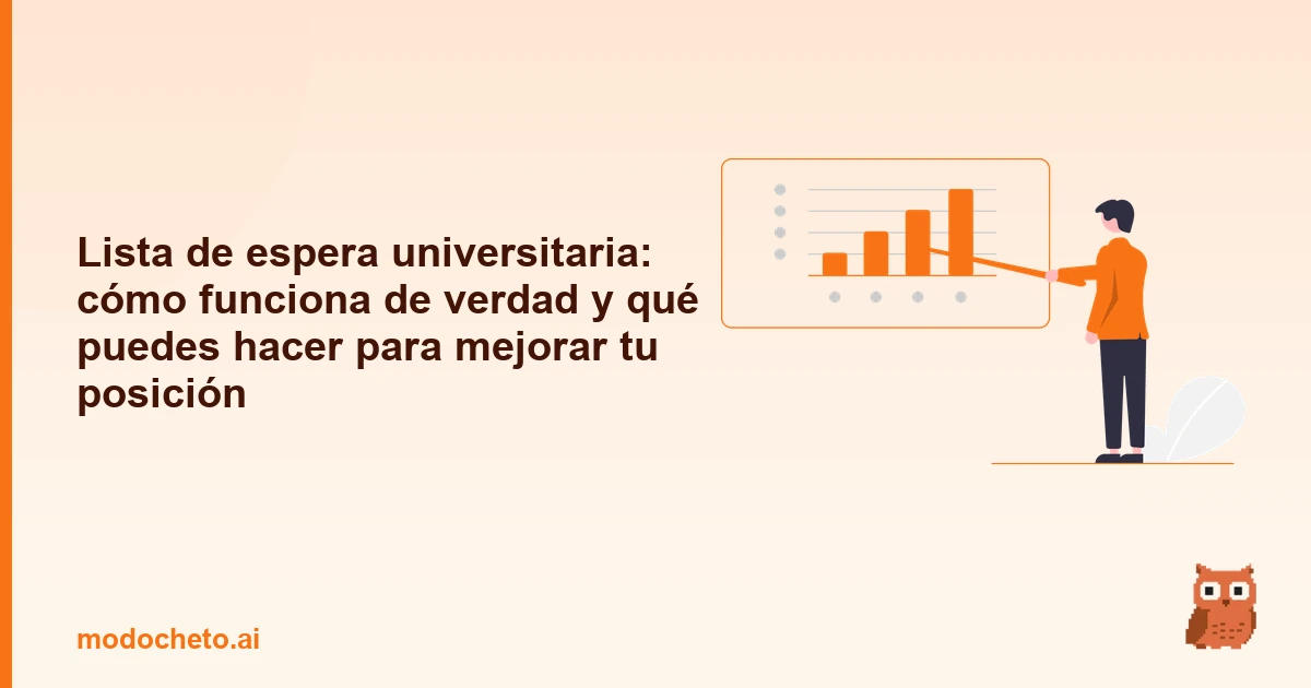 Portada ilustrada del artículo sobre lista espera universitaria