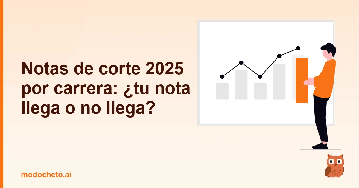 Portada ilustrada del artículo sobre notas de corte 2025 carrera