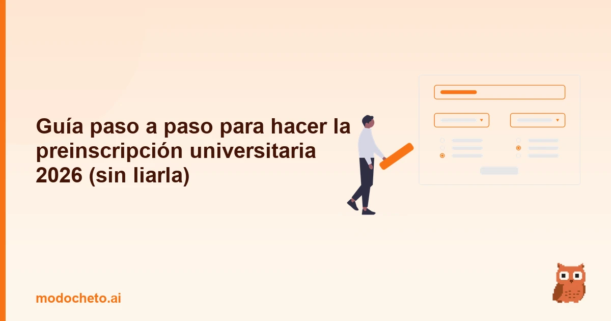 Portada ilustrada del artículo sobre preinscripción universitaria 2026