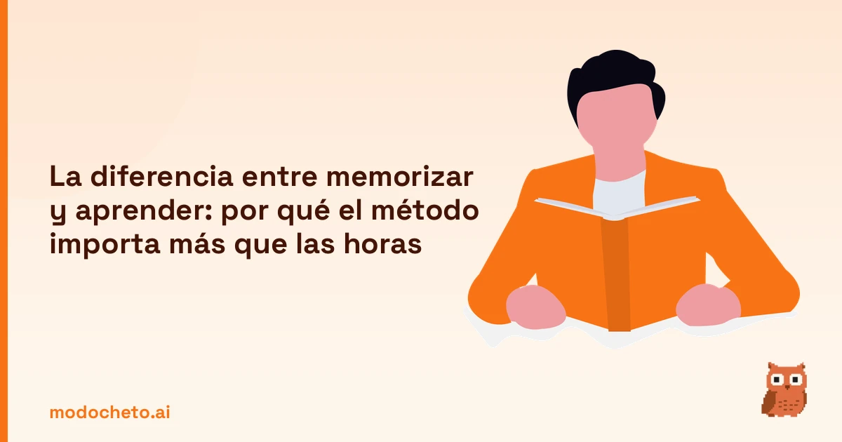 La diferencia entre memorizar y aprender: por qué el método importa más que las horas