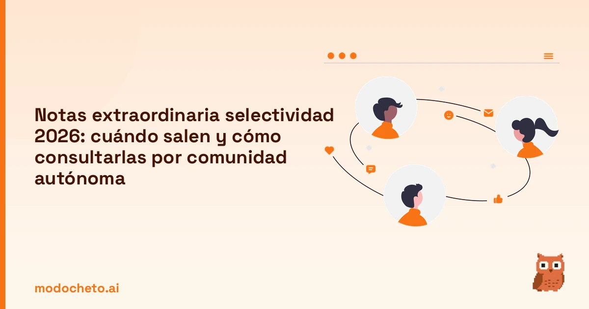 Portada ilustrada del artículo sobre notas extraordinaria selectividad 2026