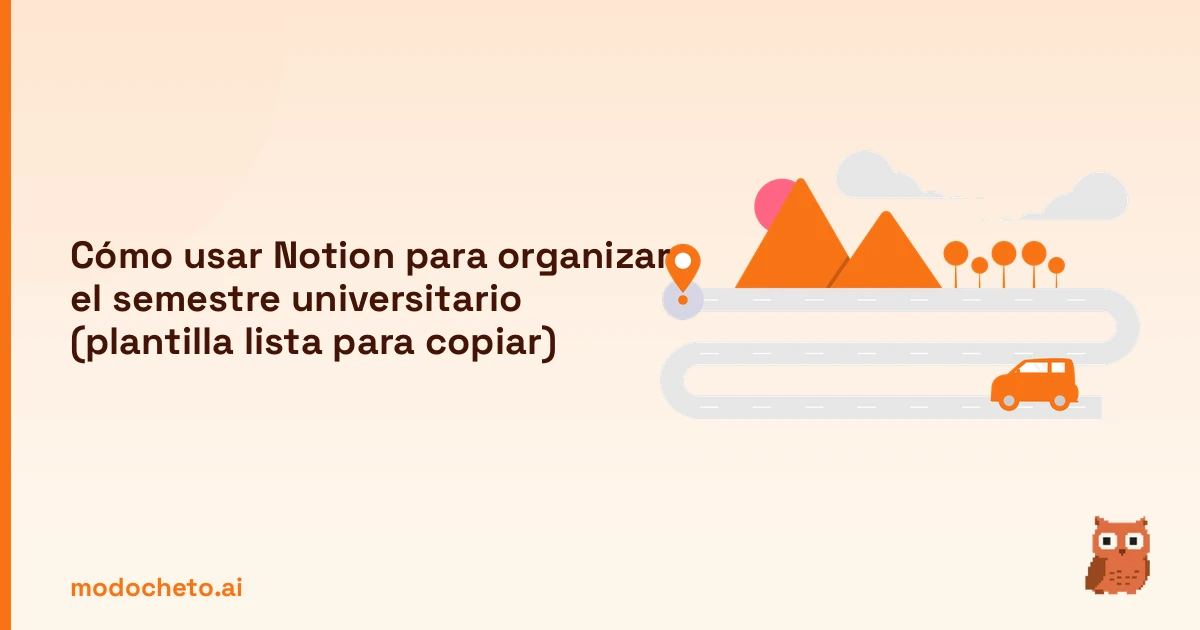 Portada ilustrada del artículo sobre Notion plantilla semestre
