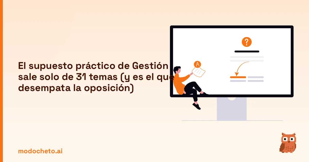 Portada ilustrada del artículo sobre supuesto práctico de Gestión