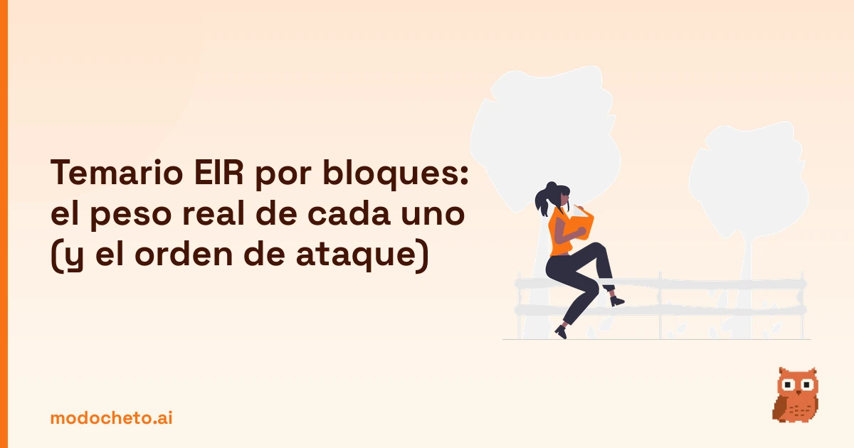 Portada ilustrada del artículo sobre temario EIR por bloques