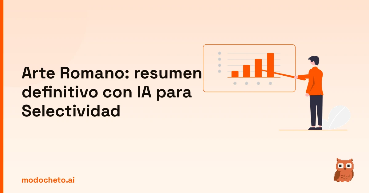 Ilustración de estrategia aplicada al estudio del Arte Romano para aprobar Selectividad con ayuda de la IA
