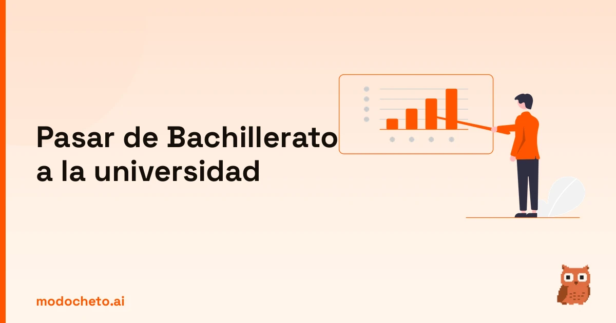 Portada ilustrada del artículo sobre bachillerato a universidad