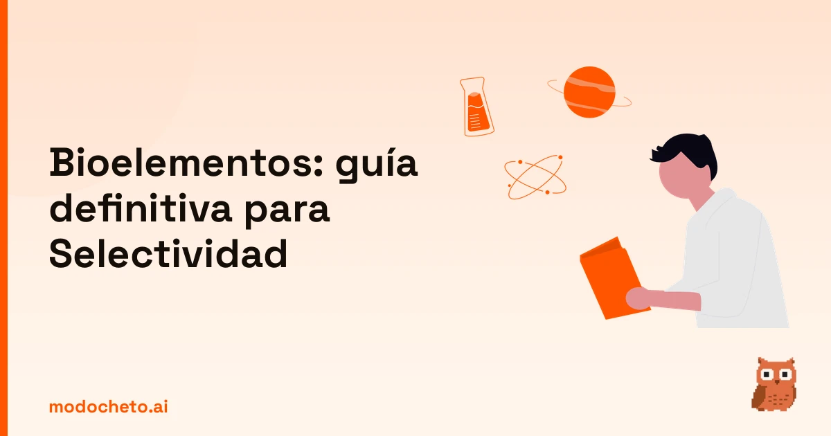 Portada ilustrada del artículo sobre bioelementos biologia selectividad