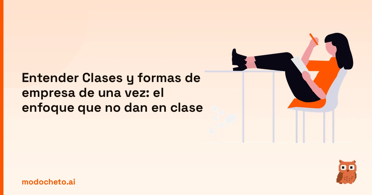 Portada ilustrada del artículo sobre Clases y formas de empresa