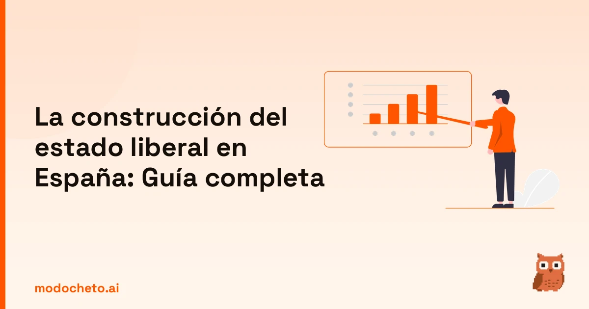 Portada ilustrada del artículo sobre construcción del estado liberal