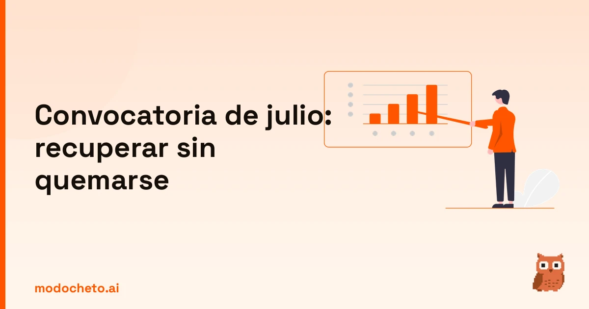 Ilustración de un business plan para organizar la convocatoria de julio: guía para recuperar con éxito.