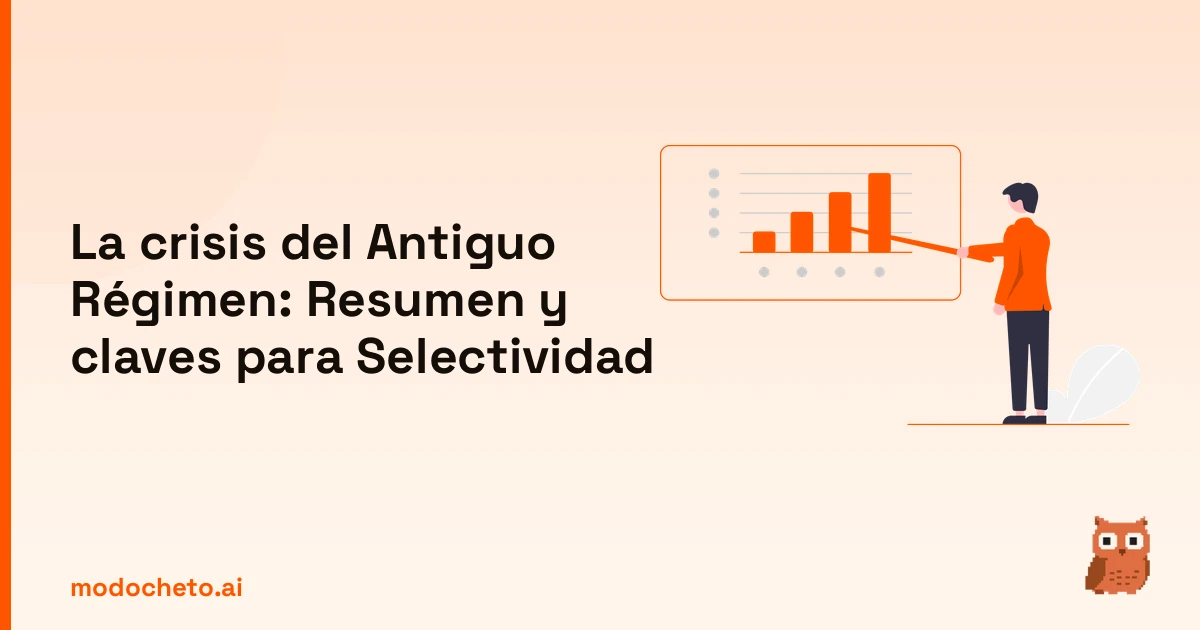 Ilustración de un plan estratégico para dominar el resumen de la crisis del Antiguo Régimen en Selectividad