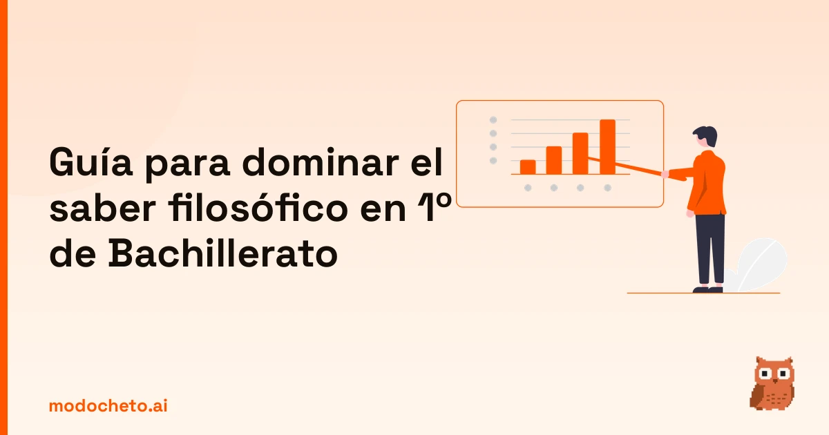 Ilustración de estrategia ganadora para dominar el saber filosófico en primero de Bachillerato.