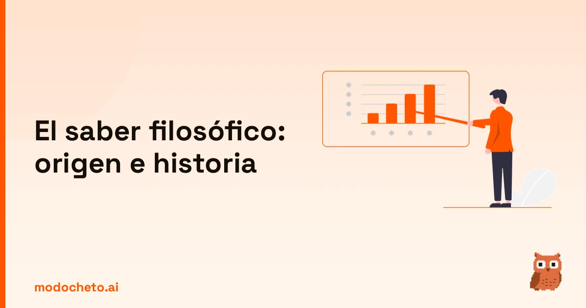 Ilustración de una estrategia visual para entender el saber filosófico: origen, historia y vigencia desde cero.