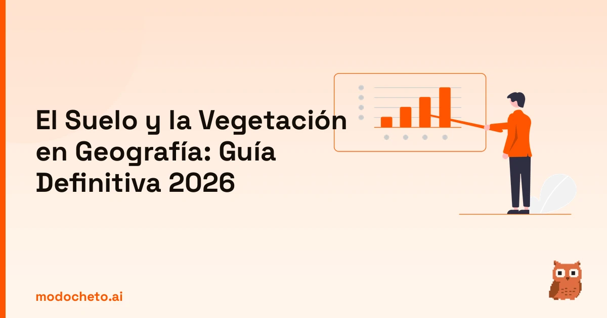 Ilustración de un plan estratégico para dominar el suelo y la vegetación en la guía de geografía 2026