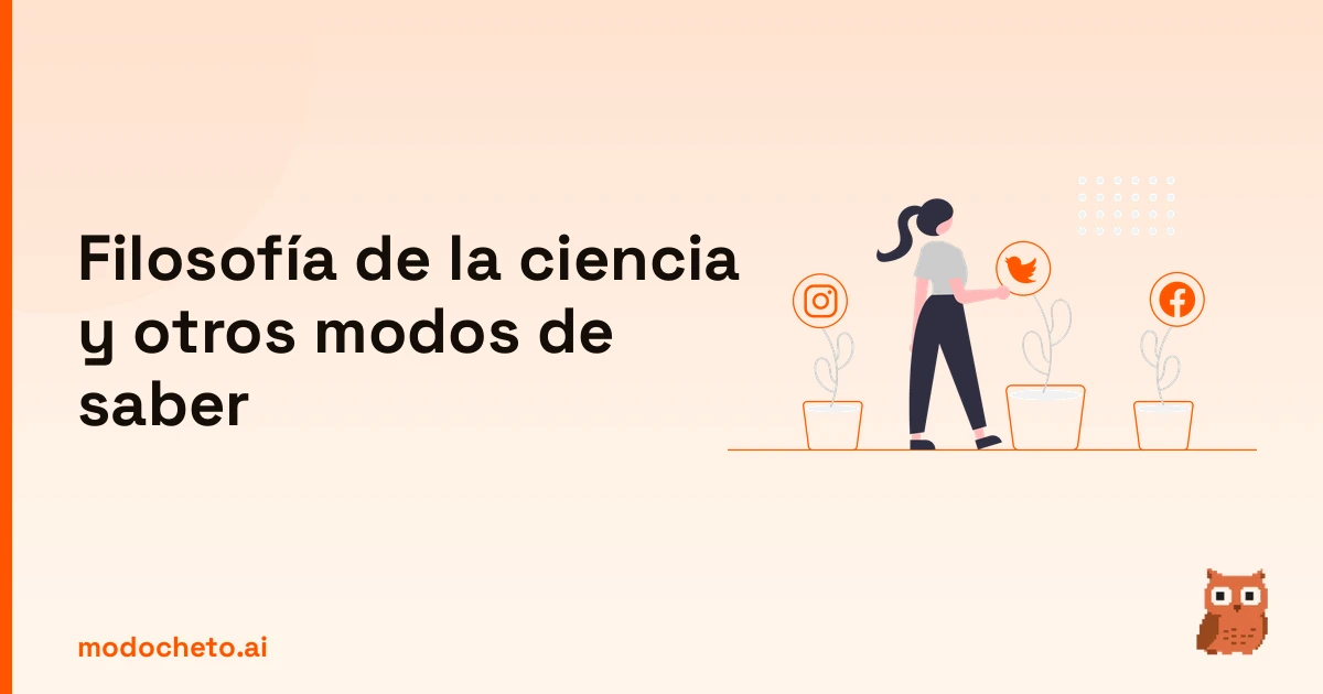 Ilustración de estrategia social para introducir la filosofía de la ciencia y otros modos de saber.