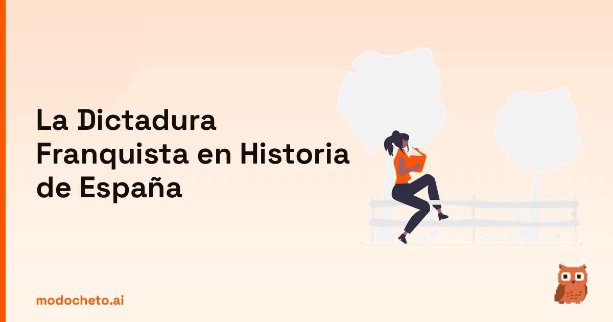 Portada ilustrada del artículo sobre la dictadura franquista para selectividad