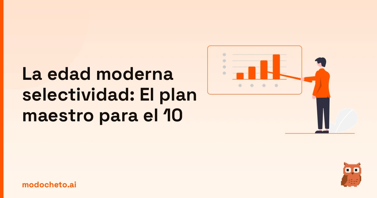 Ilustración de un plan de negocio que representa la estrategia para dominar la edad moderna selectividad