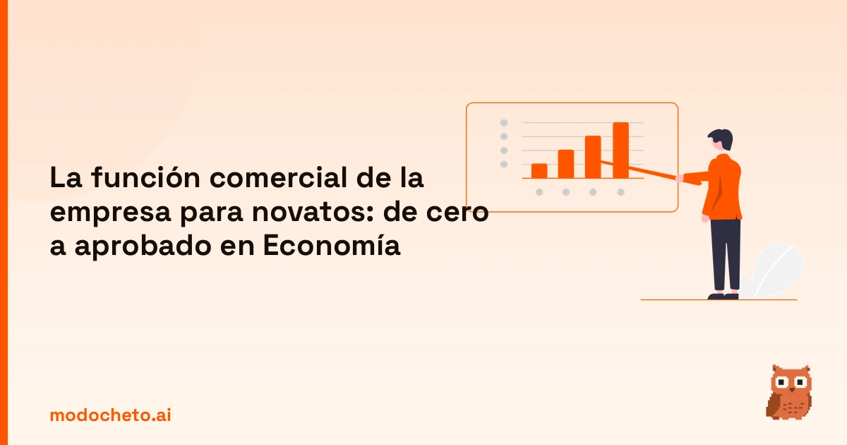 Portada ilustrada del artículo sobre la función comercial de la empresa