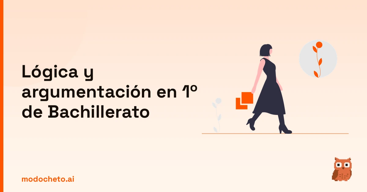 Portada ilustrada del artículo sobre lógica y argumentación en 1º de bachillerato