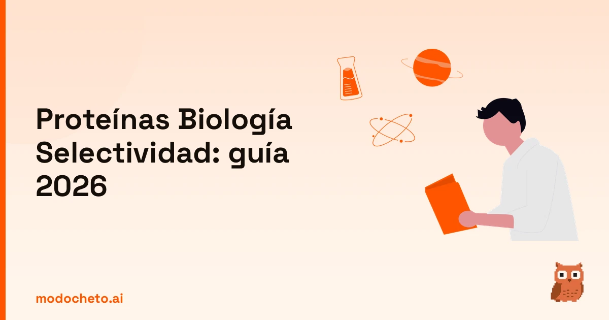 Estudiante analizando conceptos de proteínas Biología Selectividad en la guía definitiva para 2026.
