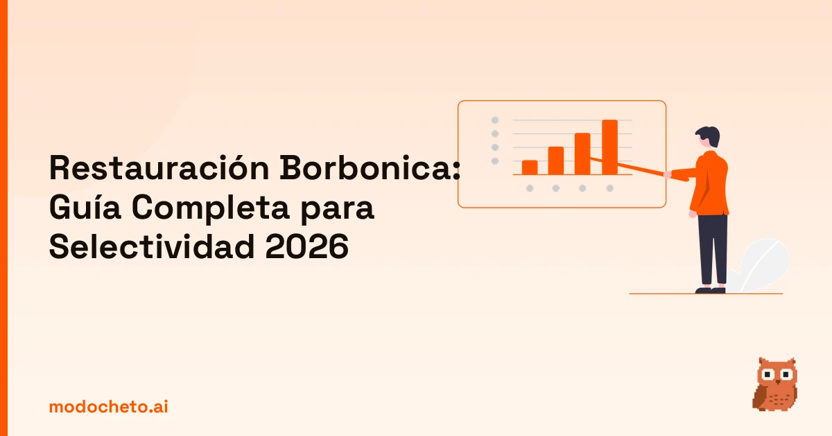 Ilustración de un plan estratégico para dominar la restauración borbónica en la Selectividad 2026.