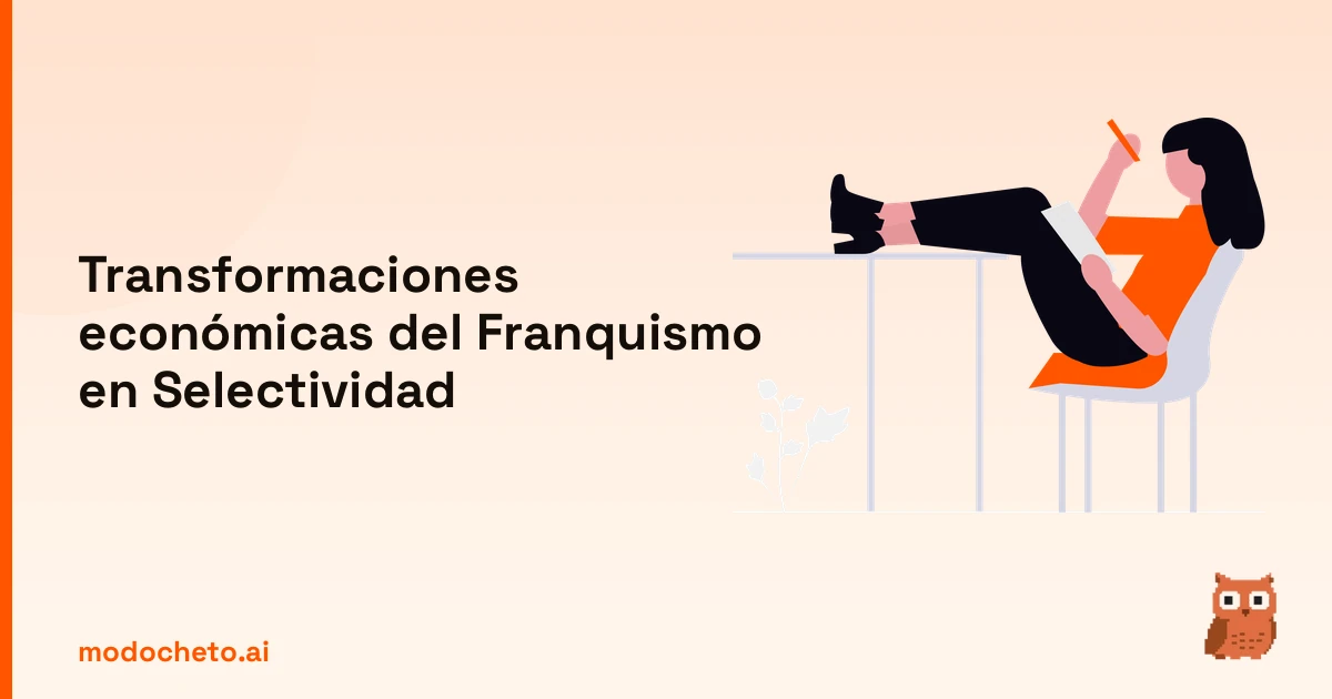 Portada ilustrada del artículo sobre transformaciones economicas franquismo