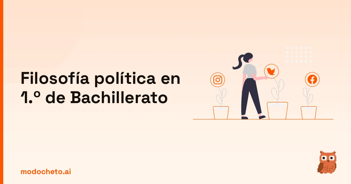 Ilustración de estrategia social para la guía definitiva de filosofía política bachillerato en 1.º.