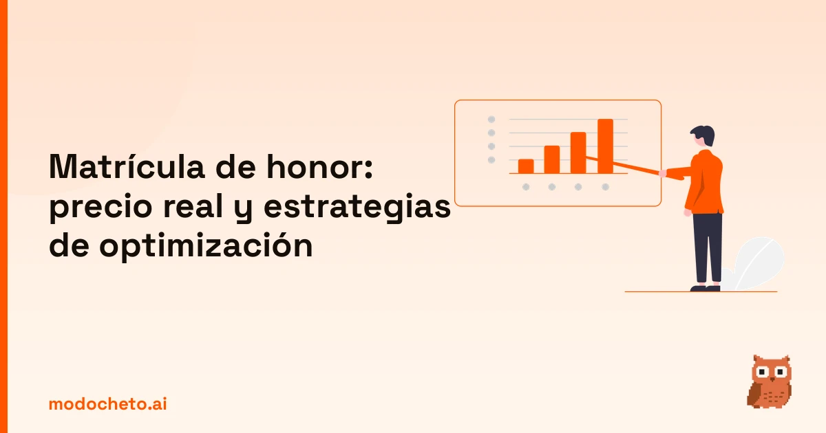 Portada ilustrada del artículo sobre matrícula de honor: precio real
