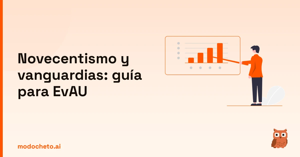 Ilustración de un plan táctico para petarlo con el novecentismo y vanguardias resumen selectividad en EvAU