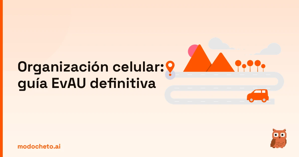 Ilustración de planificación de ruta para dominar la organización celular en la guía definitiva de la EvAU