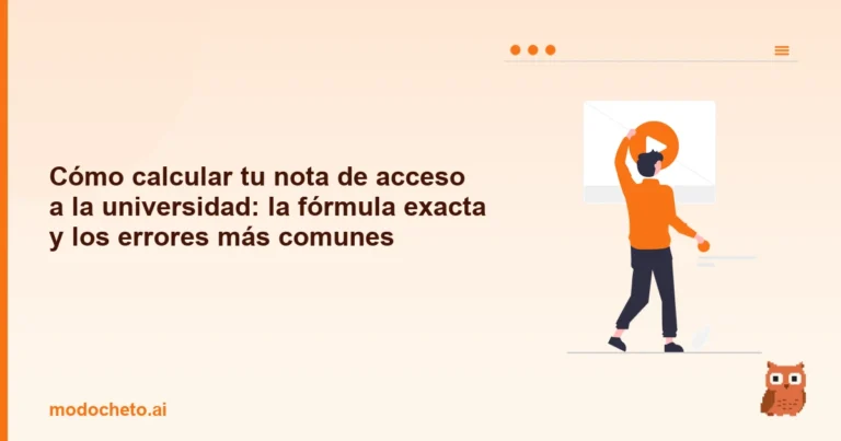Portada ilustrada del artículo sobre calcular nota acceso universidad