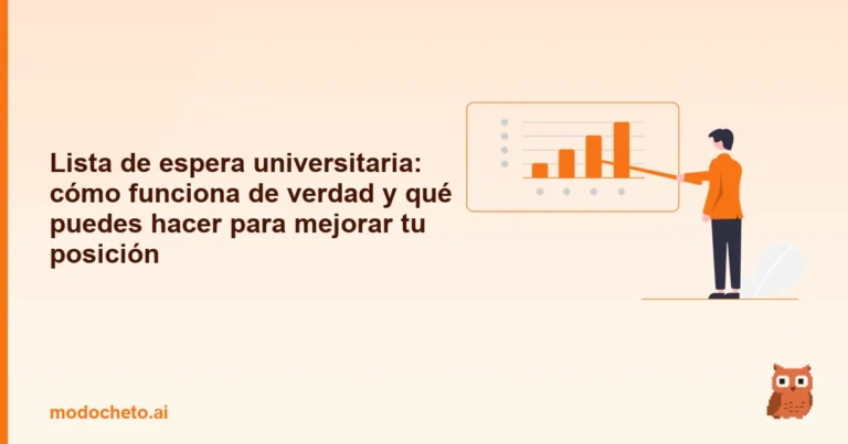 Portada ilustrada del artículo sobre lista espera universitaria