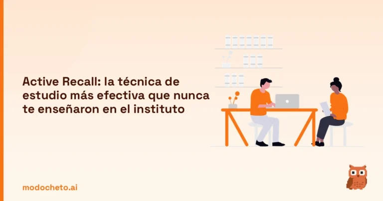 Portada ilustrada del artículo sobre active recall