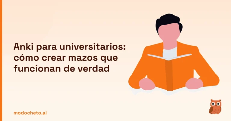 Portada ilustrada del artículo sobre anki universitarios mazos
