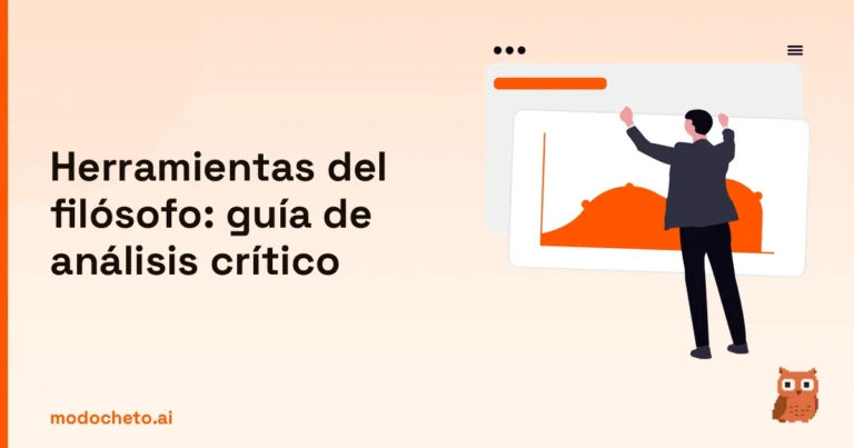Ilustración de un setup de análisis para dominar las herramientas del filósofo y el pensamiento crítico.