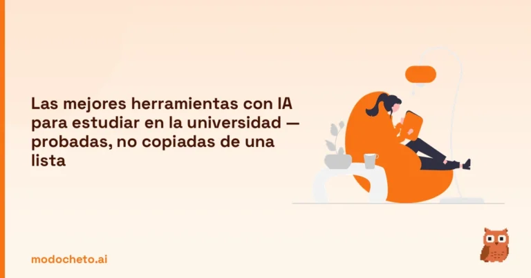 Portada ilustrada del artículo sobre herramientas IA estudiar