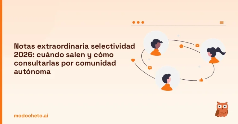 Portada ilustrada del artículo sobre notas extraordinaria selectividad 2026