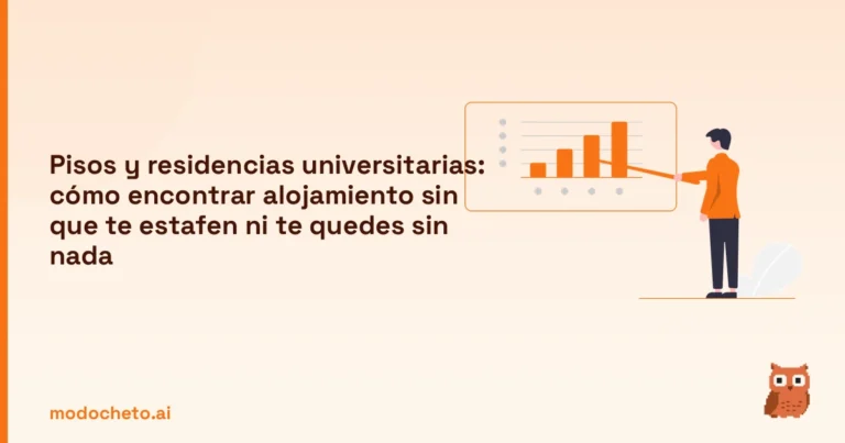 Portada ilustrada del artículo sobre pisos universitarios